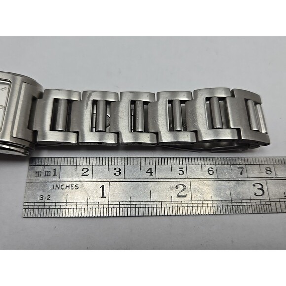 Kenneth Cole KC3142 Rectangular Stainless 50m Date Slim Quartz New Battery Mens - Picture 9 of 11